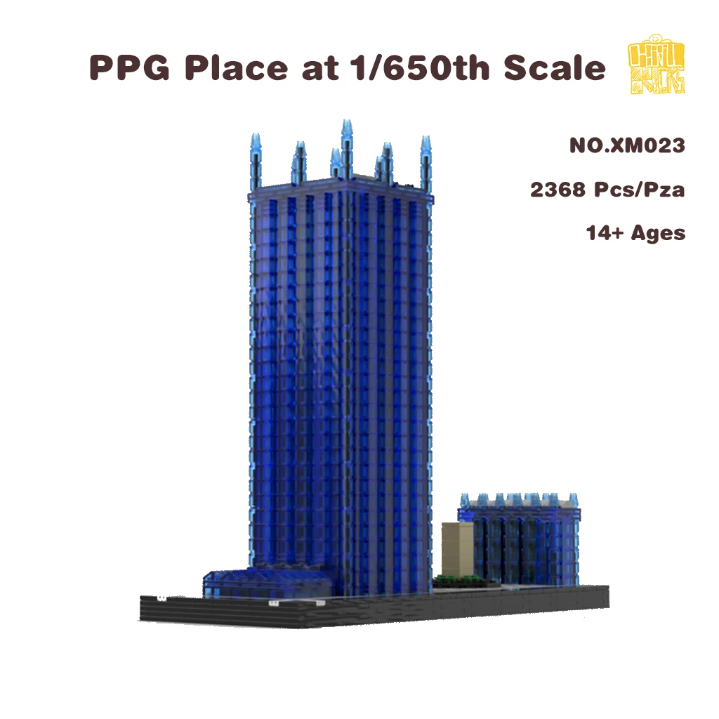 MOC-XM023 PPG Place at 1/650th Scale Model With PDF Drawings Building Blocks Bricks DIY Toys Birthday Christmas Gifts