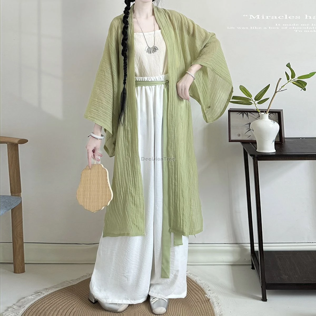 

2025 chinese ancient song dynasty style improved daily summer retro yarn coat sleveless vest long skirt elegant 3piece hanfu set