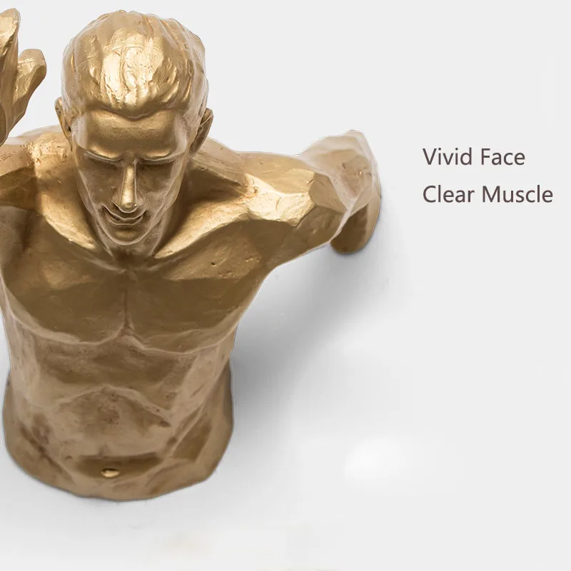 3D Industrial Style Running Sculpture Resin Living Room Background Home Decoration Wall Hanging Run Figure Statue Sports Figures