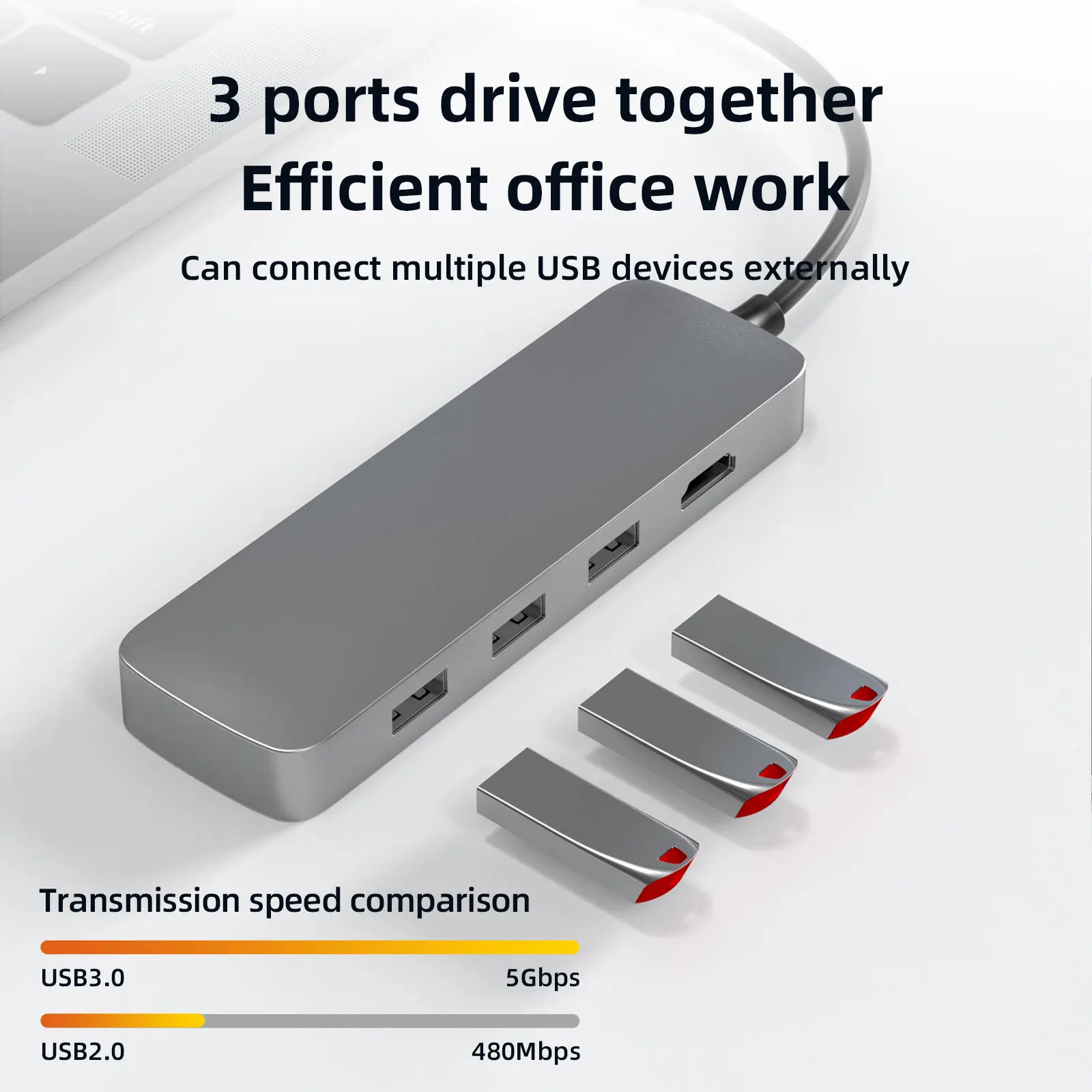 basix USB C HUB Type C 8in 1 with 4K HDMI-Compatible 100W PD C Port  Docking Station for MacBook Pro Air Laptop Mobile Phone PC