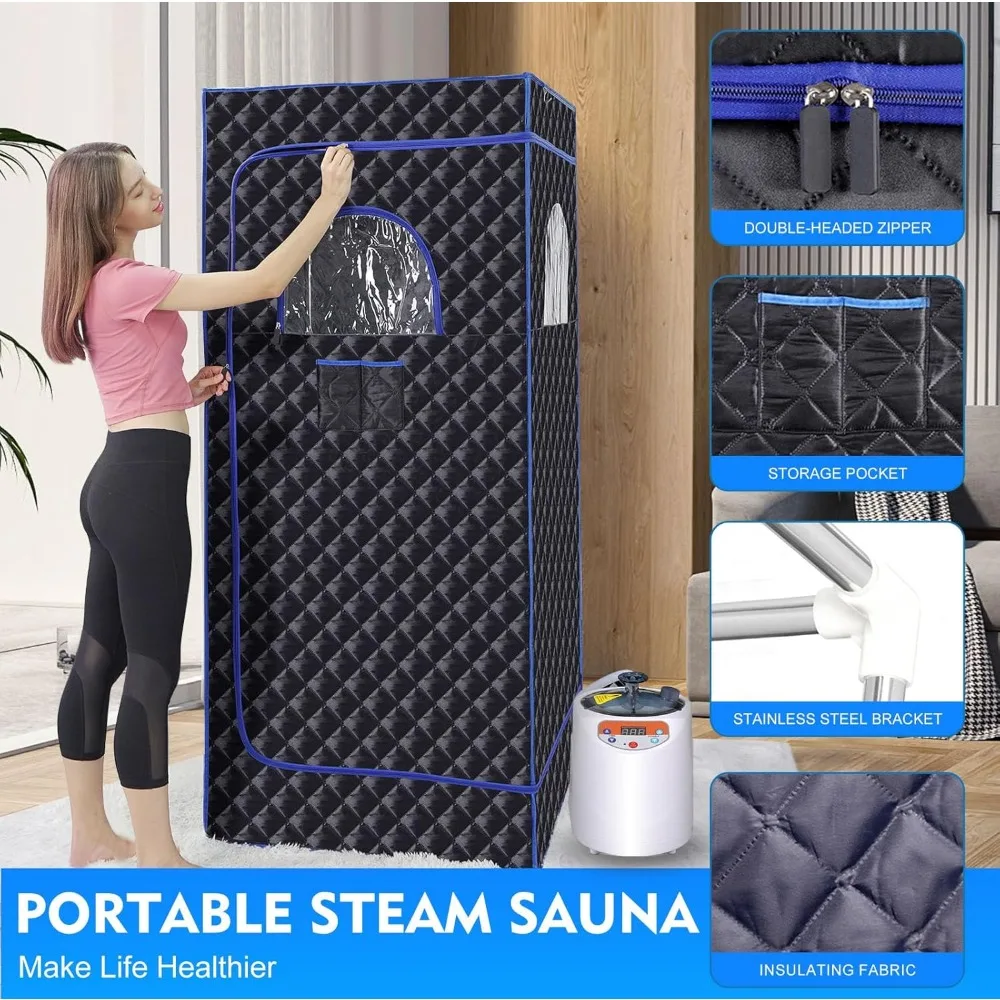 Sauna, caja de Sauna, tienda de vapor para Spa en casa, tienda de Sauna Personal de gran espacio para el hogar, vaporizador de cuerpo completo 3 L1100 w, silla, masajeador de pies