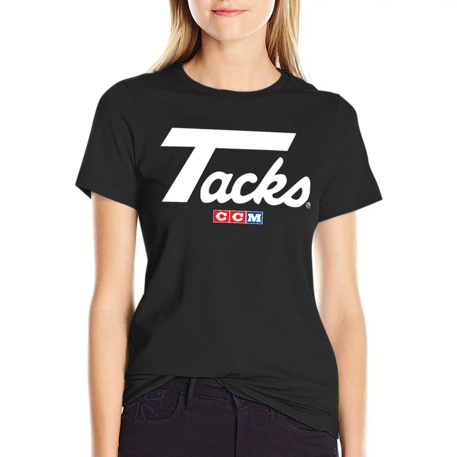 

CCM Tacks Retro Ice Hockey Logo T-shirt hippie clothes vintage clothes cute tops t-shirt dress for Women long