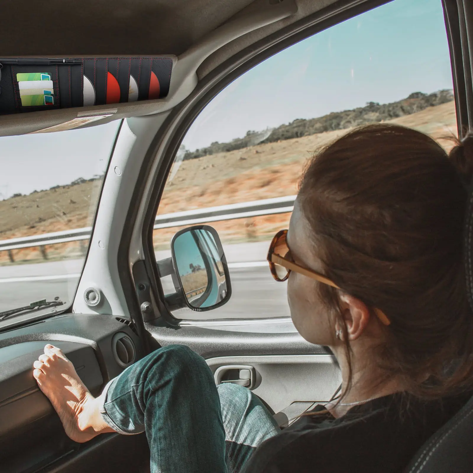 

Sun Visor Organizer Car Cd Case Holder Glasses Storage Pouch Scratch Damage Protection Tidy Well Organized Car Sun Visor