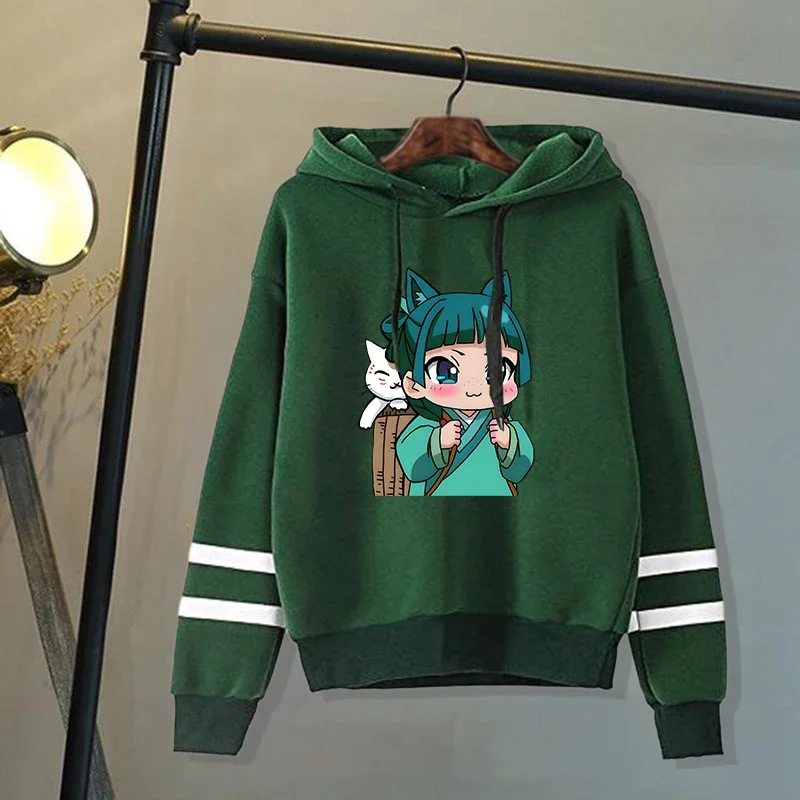 جديد يوميات الصيدلية MAOMAO لطيف طباعة مقنعين موضة النساء الرجال شريط البلوز كم طويل بلايز عادية Harajuku هوديس #6