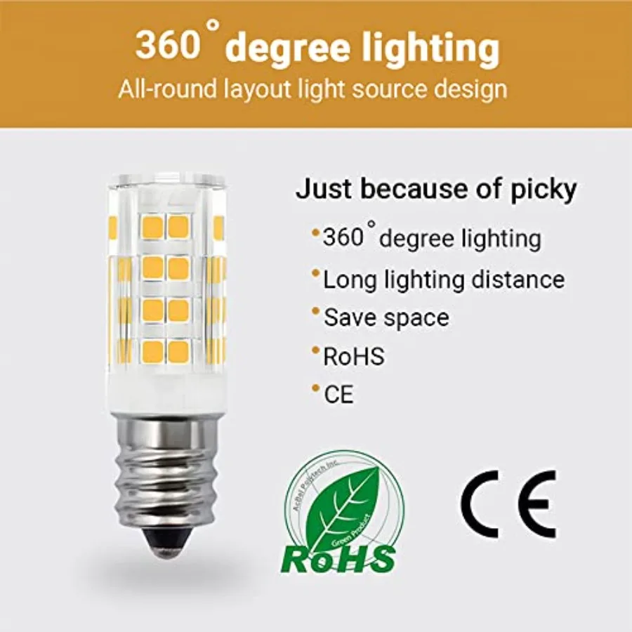 HUIMEIIA E14 LED European Base Bulb 4W Equivalent 40W Incandescent Bulb AC110-130V Turkish Lamp Replace for Cooker Hood, Sewing