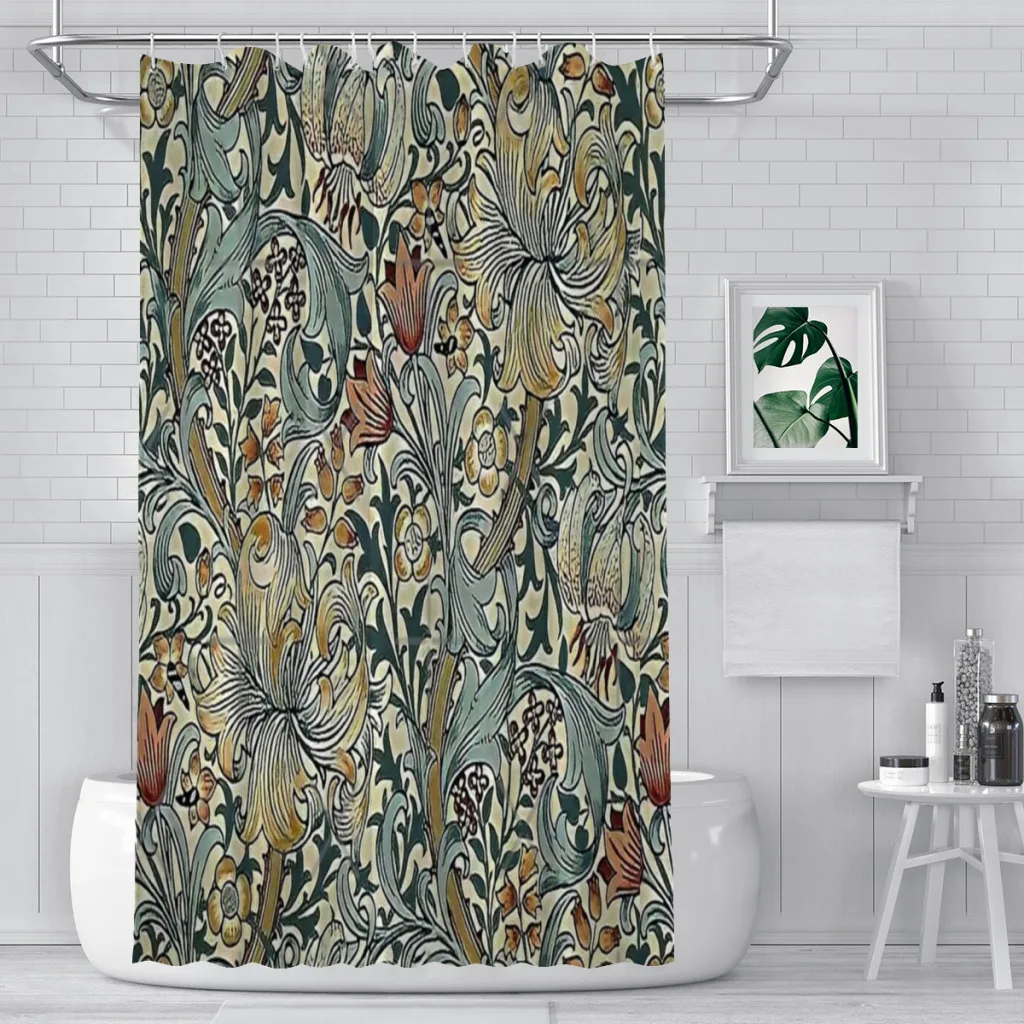 

William Morris - floral designUnique decor Modern Fabric Bathroom Shower Curtains art design Print Curtain