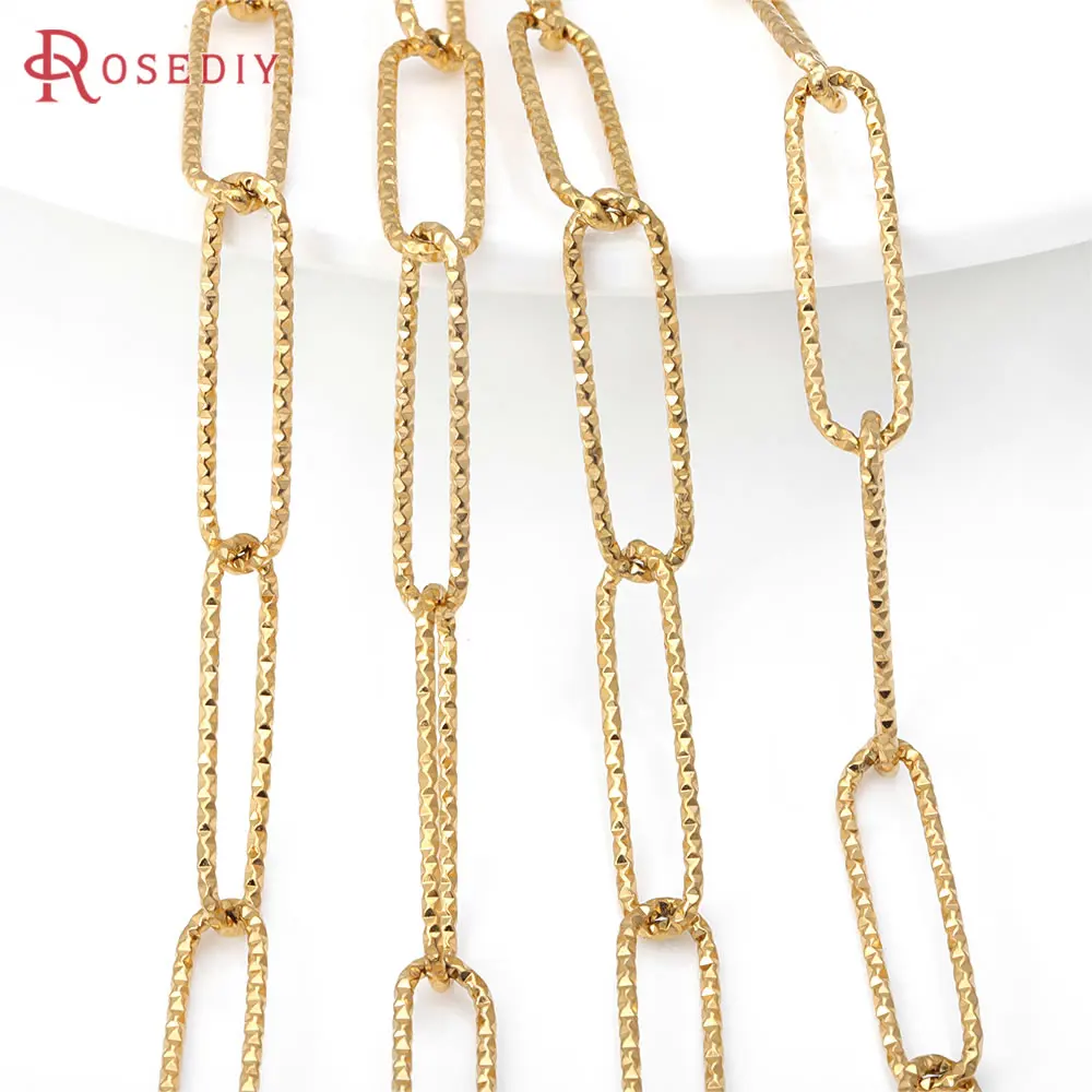 

1 Meter Gold Color Stainless Steel Long Oval Shape Necklace Chains Bracelets Jewelry Chains High Quality Diy Accessories Making