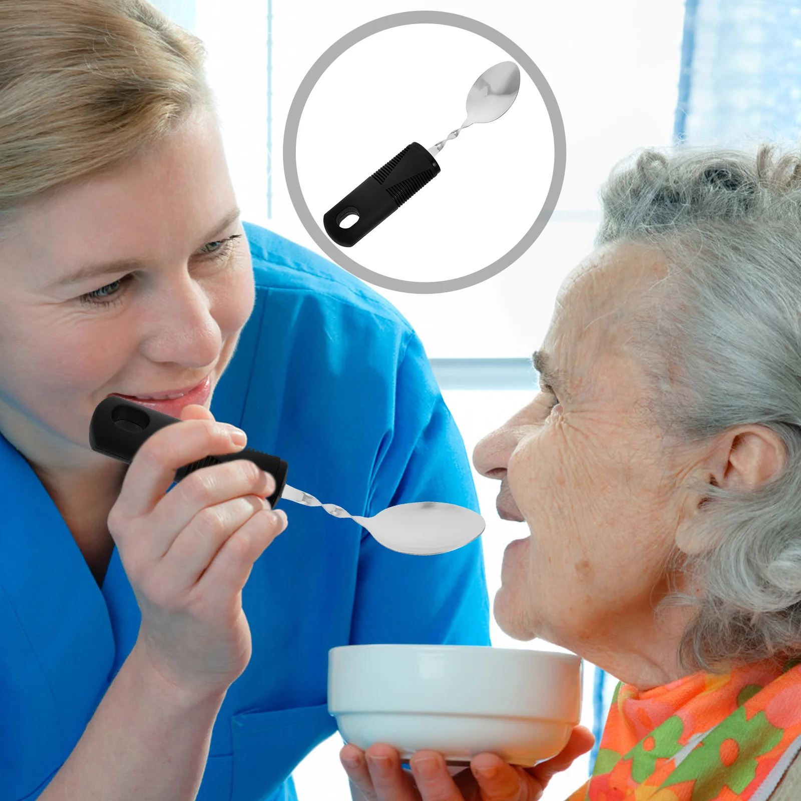 

Anti Shake Spoon Stainless Steel Bendable Comfort Clean Adaptive Cutlery Elderly Disabled Silverware Soup Kitchen Bar