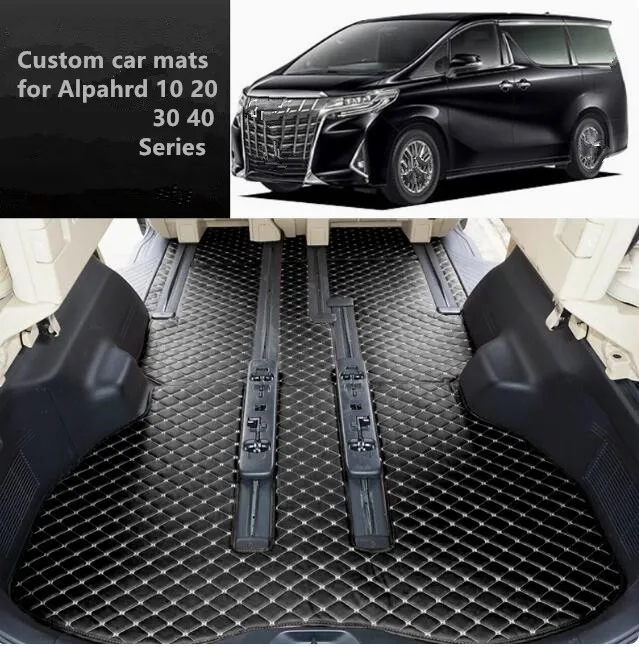 

Best quality! Custom full set car floor mats for Right hand drive Toyota Alphard 7 8 seats 2025-2002 non-slip waterproof carpets