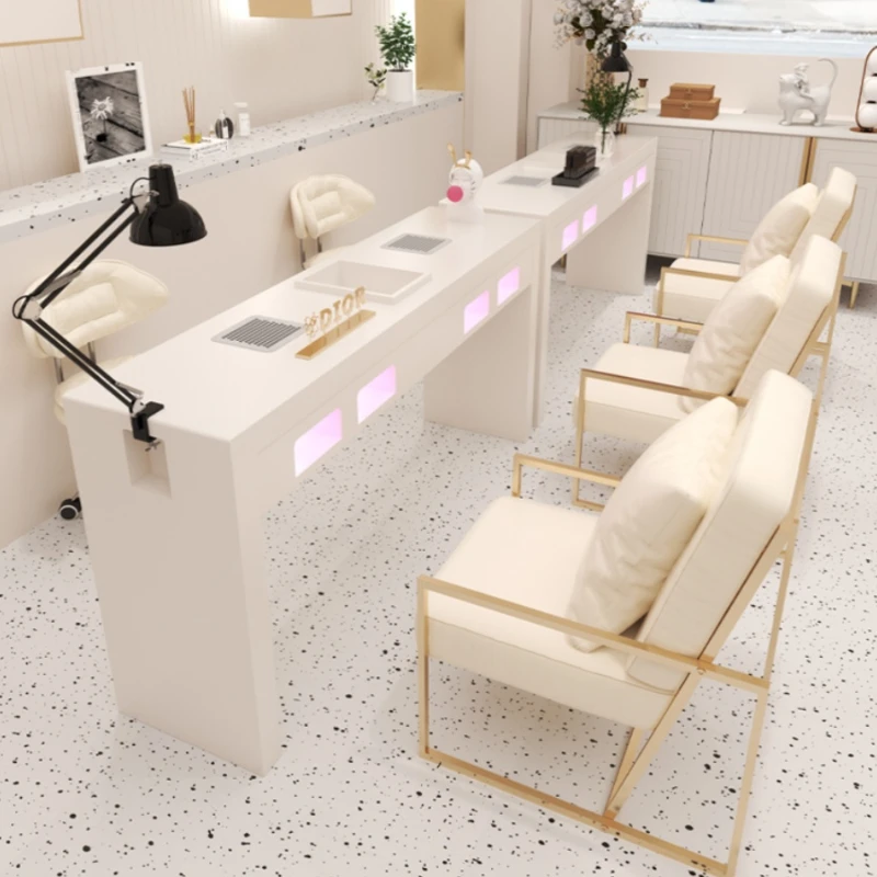 

Design Square Nail Table Accent Simple Speciality Manicure Table Professionals Nordic Manikür Masası Nail Salon Furniture CM50ZJ