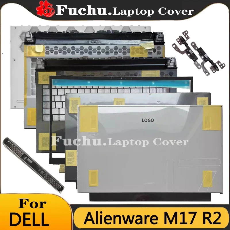 

New For Dell Alienware M17 R2 Laptop LCD Back Cover Front Bezel Hinges Palmrest Upper Bottom Base Case Air Outlet