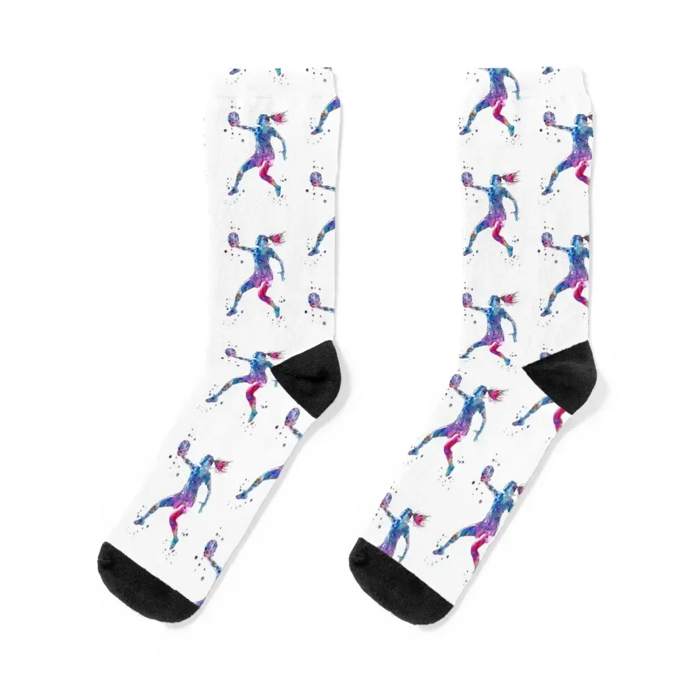 

A Handball Player Girl Hits The Ball Socks new in's kids designer Socks Female Men's