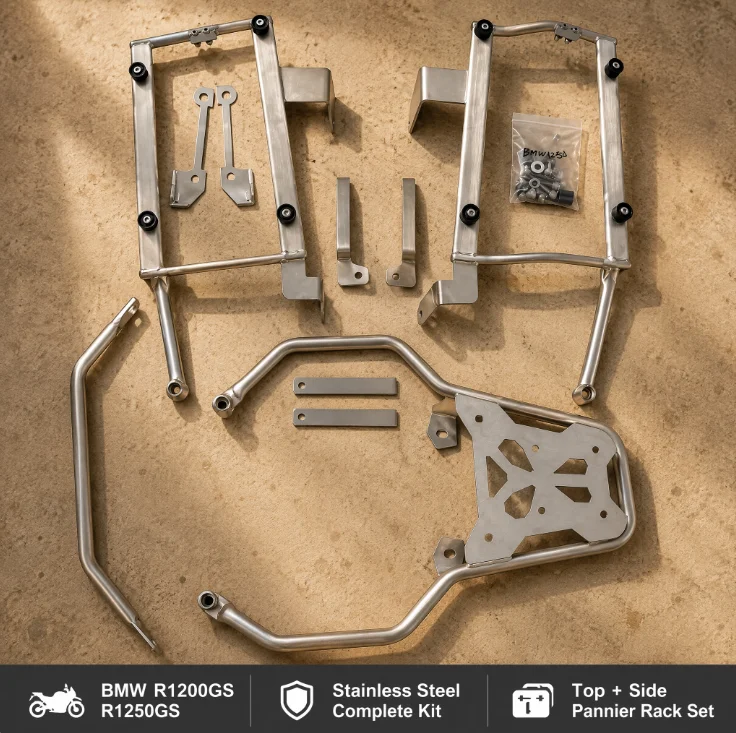For BMW R1200GS R1250GS Luggage Rack Stainless Steel Top Box Tail Side Pannier Bracket Carrier Wholesale