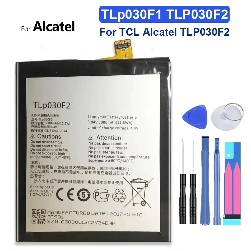 for Alcatel One Touch Idol 4S OT-6070 OT-6070K O/Y DTEK60 Battery, 3000mAh, TLp030F1 TLP030F2, Tracking Number