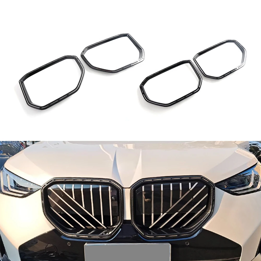 

Automotive Front Grille Frame Compatible With BMW X3 2025,Carbon Fiber Texture Front Grille Decorative Covers