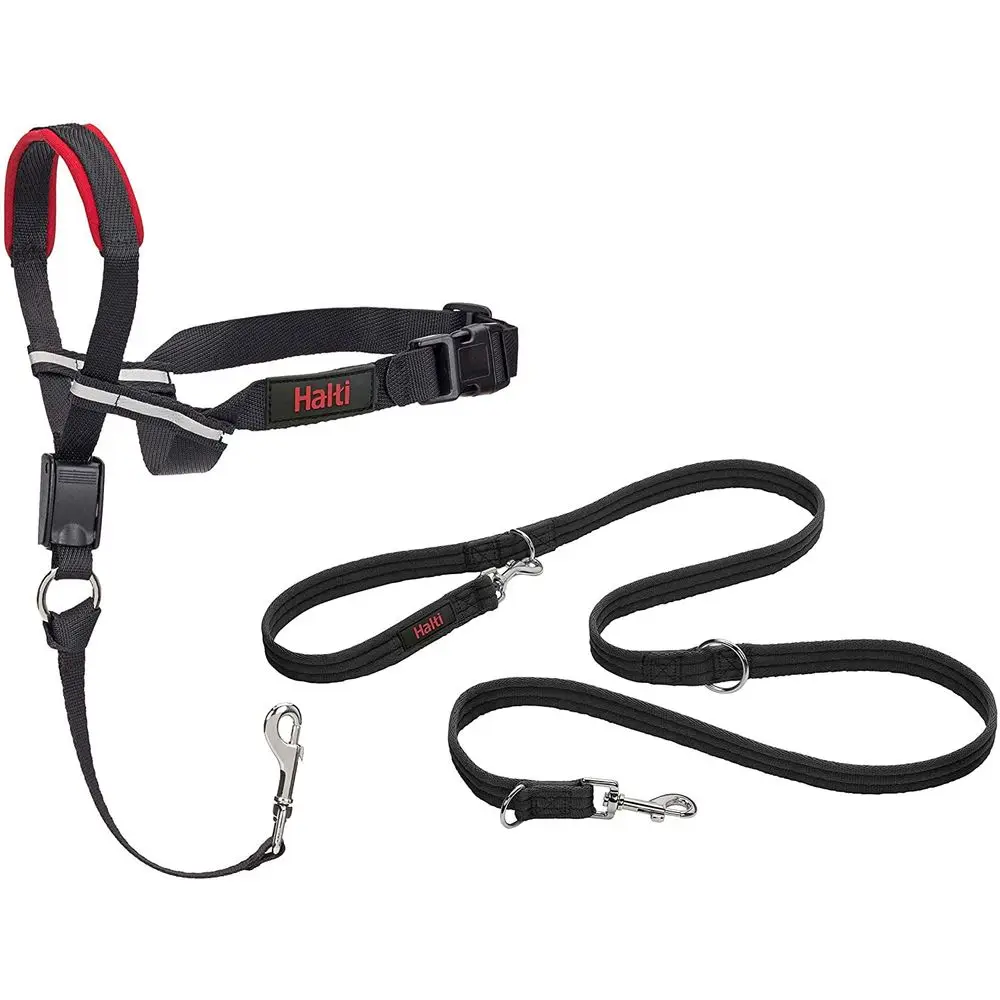 

Ошейник Optifit и поводок для дрессировки, размер Large, черный, комбинированный набор. Предотвратите, чтобы ваша собака тянула за поводок. Регулируемый с помощью Pa