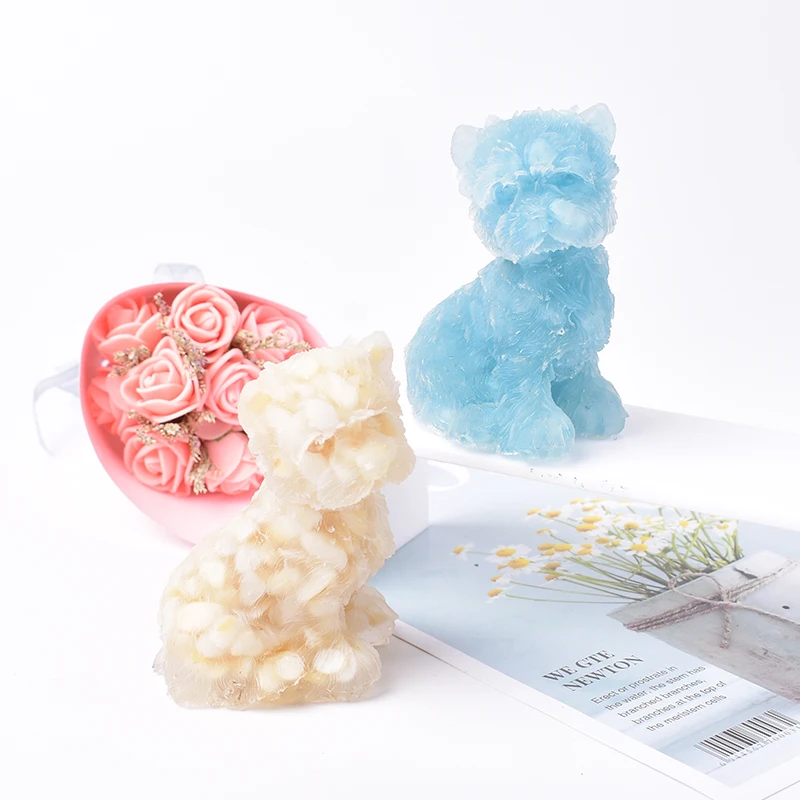 1PC Natural Crystal West Highland Dog Gravel Silica Gel Aquamarine Loveliness Figurine Crafts Souvenir Home Decor Stone Gift