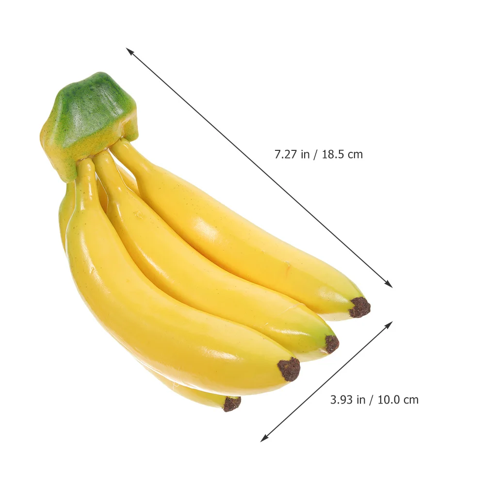

2Pcs Fake Banana Cluster Artificial Fruit Foams High Simulation Decoration Photo Prop Teaching Aid Drawing Tool Realistic Yellow