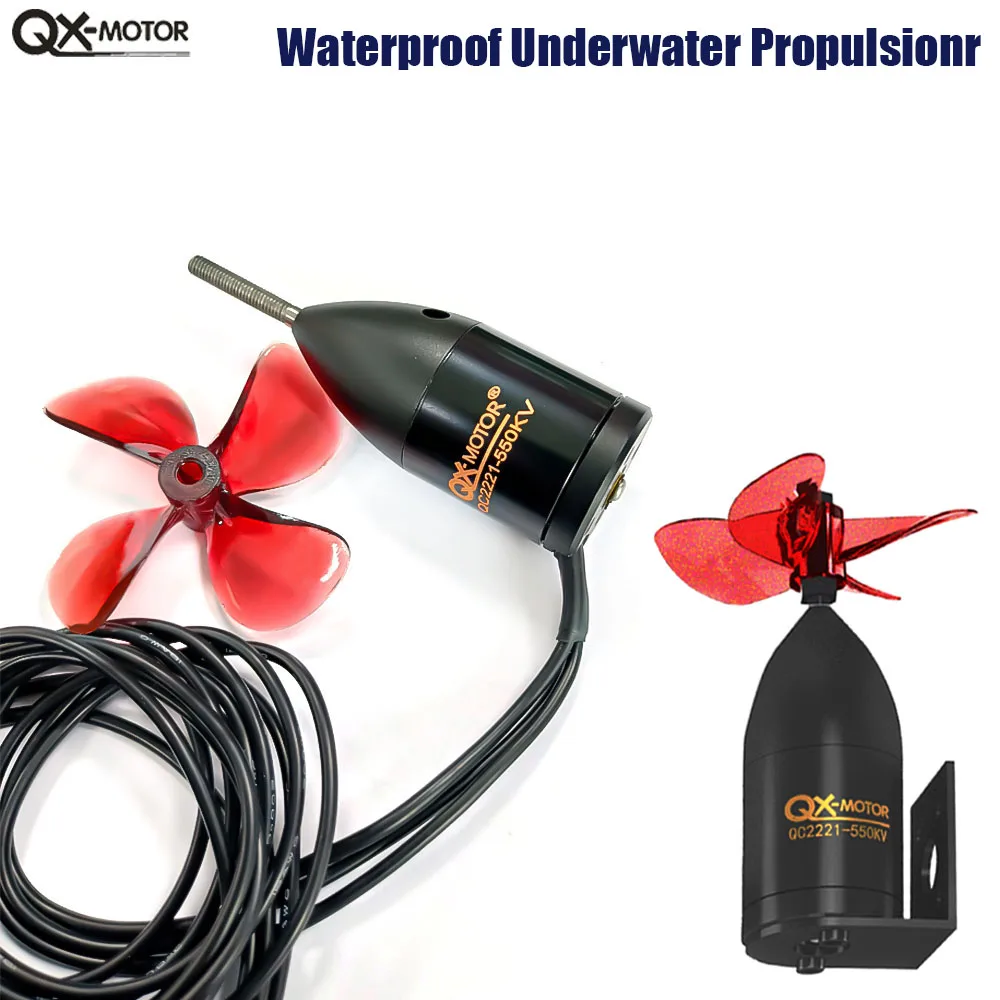 

Бесщеточный подводный двигатель QX-MOTOR QC2221 380KV 550KV 6S, сверхмощный, водонепроницаемый, для радиоуправляемых моделей судов