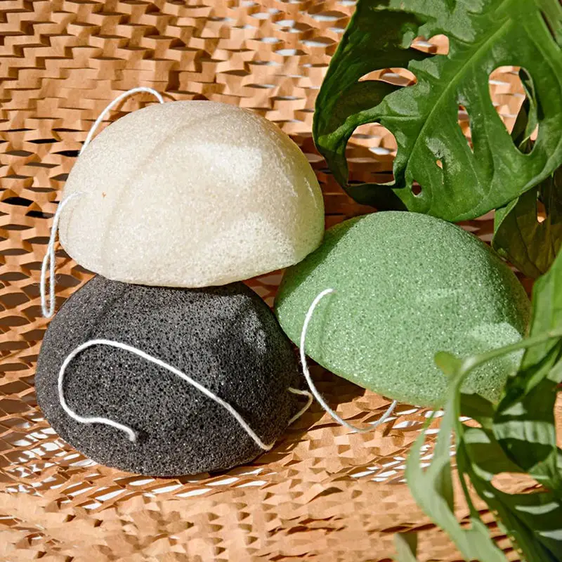 1/2/3 قطعة تنظيف تقشير الوجه الطبيعي Konjac نفخة منظف مسام الوجه إسفنجة غسيل أدوات العناية بالبشرة الوجه #1