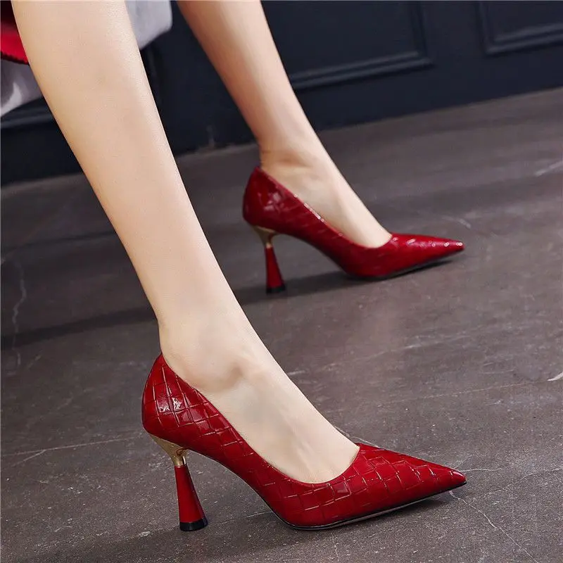 Luxury Pumps High Heels Sexy Green Heeled Shoes Women 2024 New Red Ladies Summer Footwear Pointed Toe White Quality Shoe Stylish