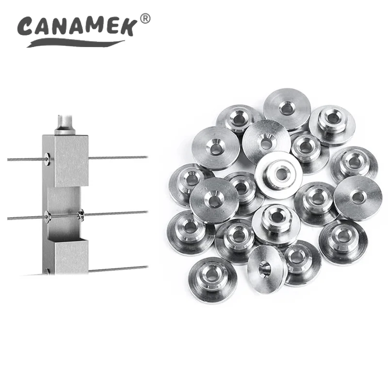 5PCS Stainless Steel Sleeve Cable Connector For Railing Stair Wire Rope Sealing Gasket Durable Fittings