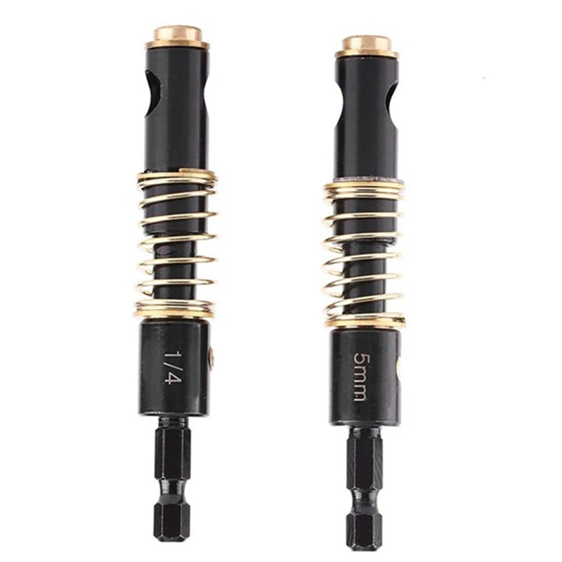 DT16 2-Piece Self Centering Hinge Drill Bit Set, 5mm 1/4 Inch Hex Shank Reaming Drill for Wood Plastic - Precision Hole Opener