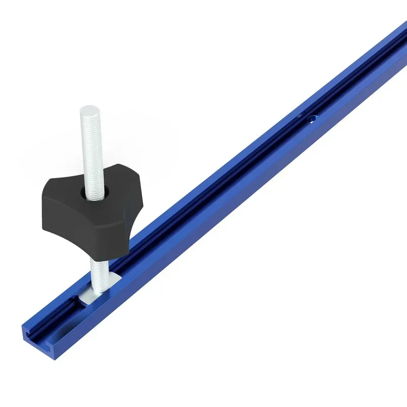 Rail de exaclotte en Alliage avec Fente en T, Rails à Onglet Coulissants pour Calcul de Travail, Scie/Routeur de Table Type 19 Bleu, 30cm, 40cm, 50cm, 3/4 Pouces