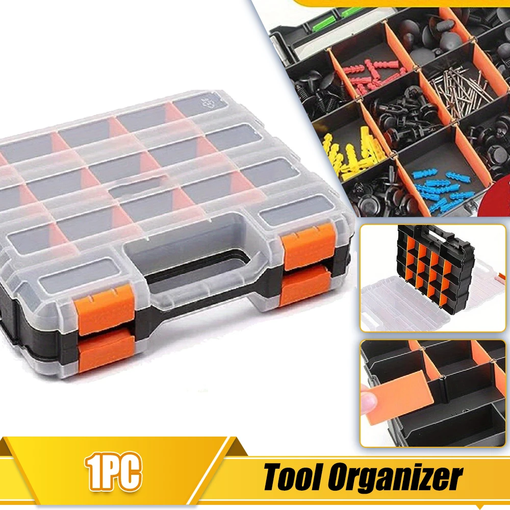 Multi-functional Double-sided Portable Tool Box Tool Organizer Portable Design Easy To Carry Electrician Tool Storage Box