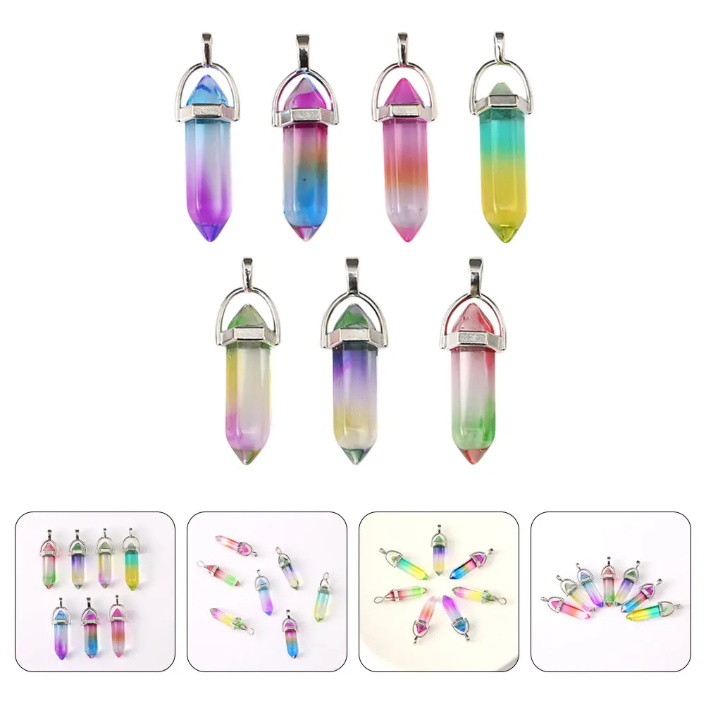 

7pcs Gradient Pendant DIY Jewelry Making Accessories Grandma Gifts Necklace Earrings Bracelet Charms