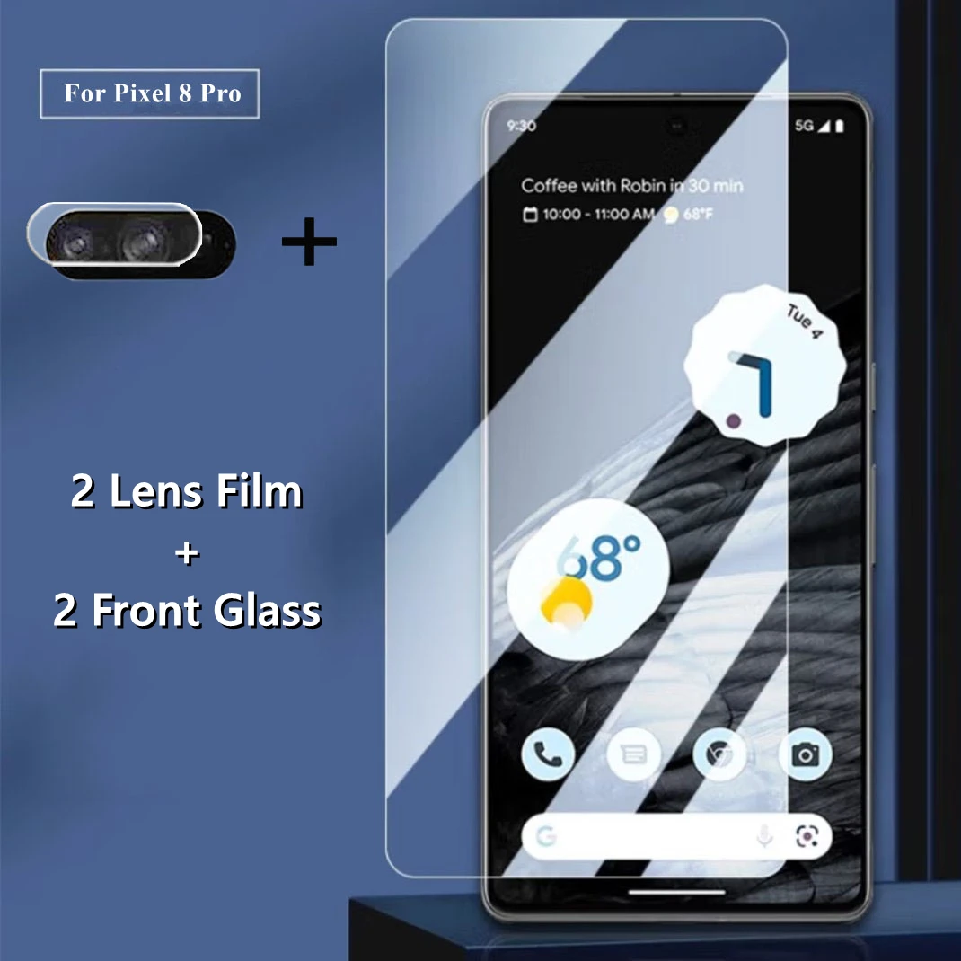 

Стекло с полным покрытием для Google Pixel 8 Pro, Защита экрана для Pixel 8 Pro, закаленное стекло для объектива телефона Pixel 8 7 7A, стекло