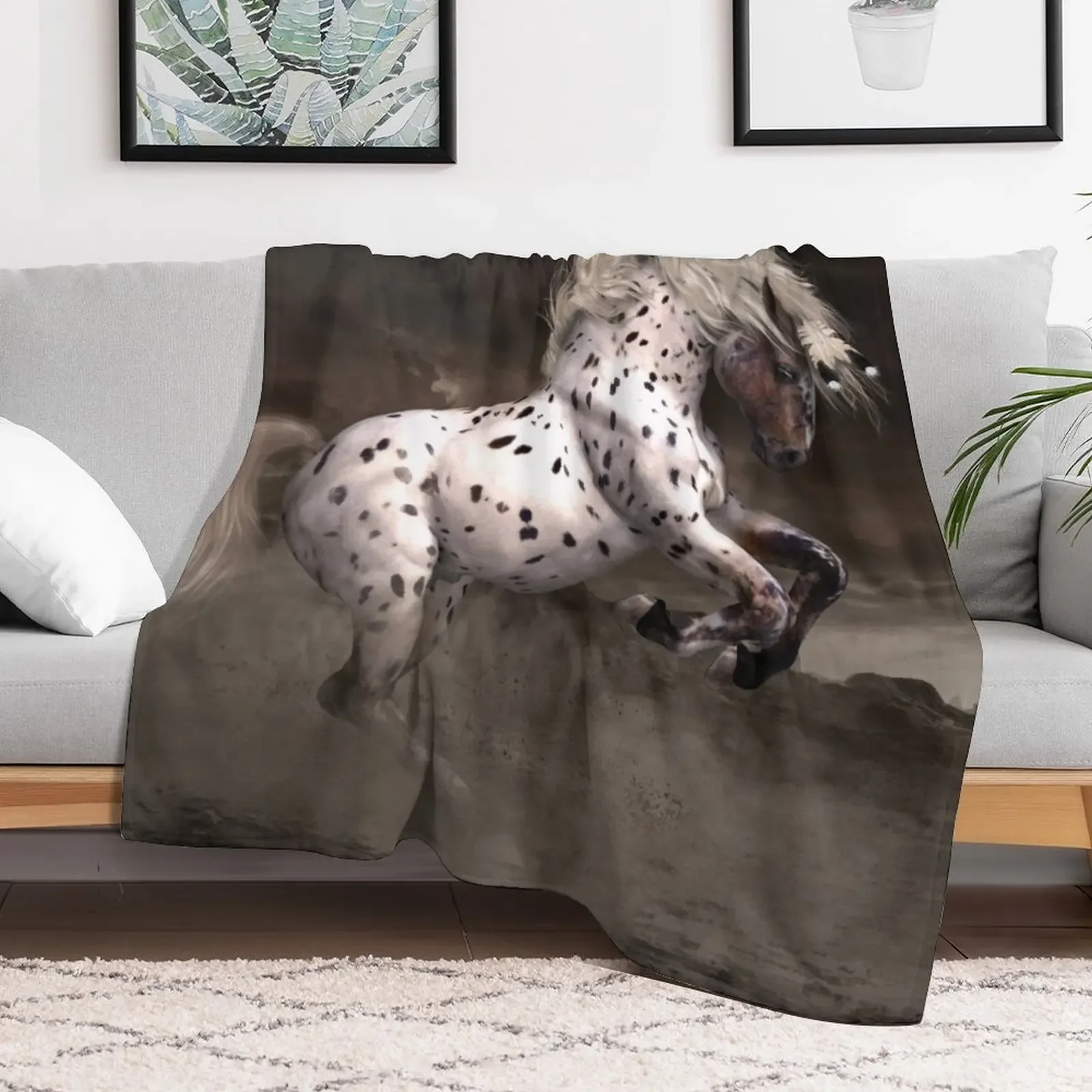 Leopard Appaloosa - Shiloh Throw Blanket Furry Decorative Beds Blankets For Baby Decoratives Blankets