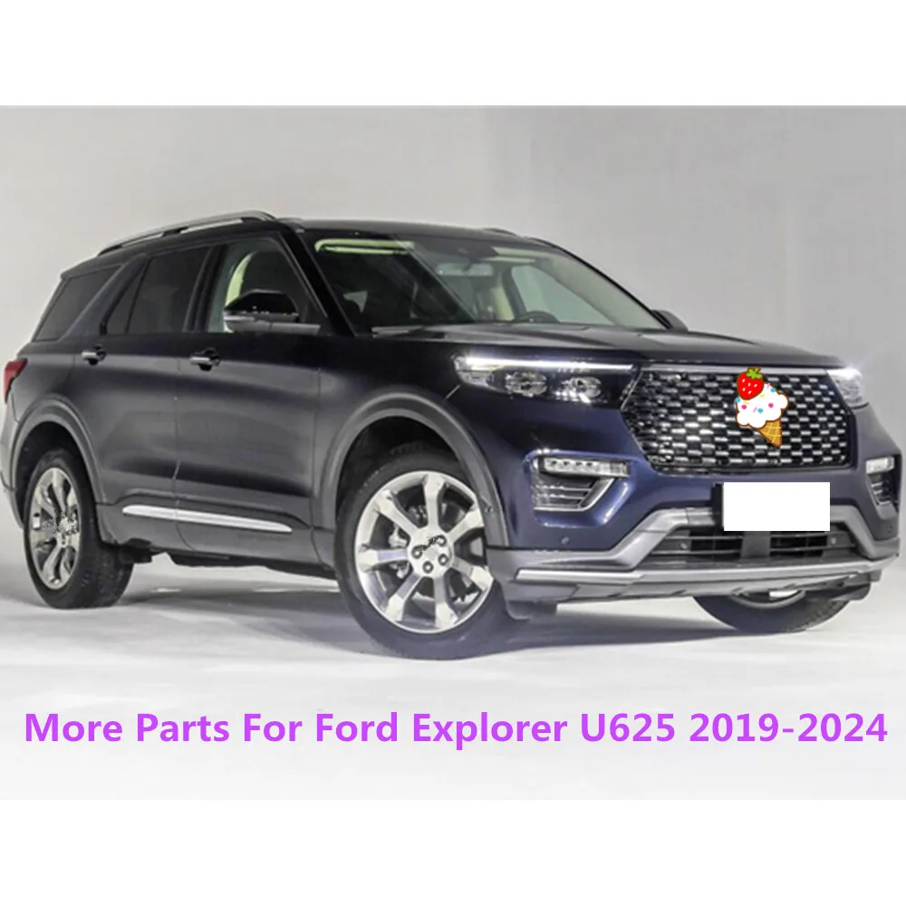 Car Body Front Fog Eyebrow/Trim Light Lamp Frame Stick Cover Grill Grille 2PCs For Ford Explorer U625 2019 2020 2021 2022 2023