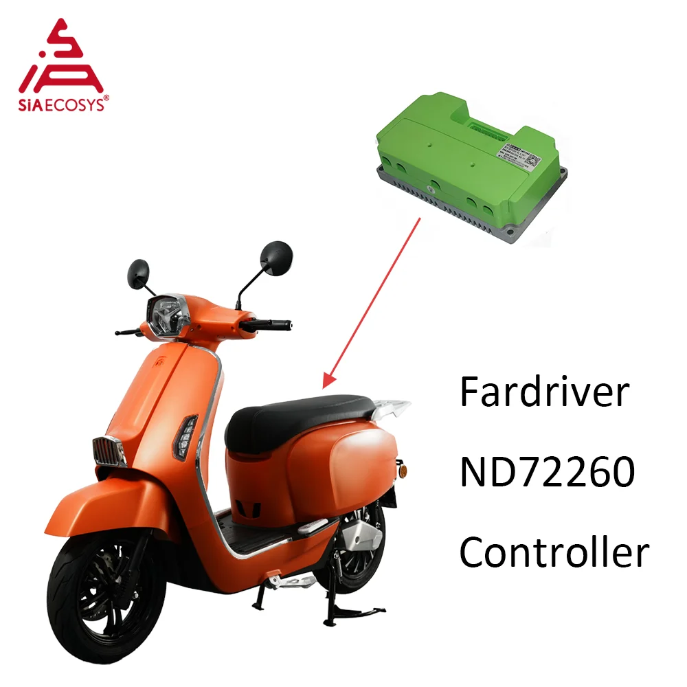 

Fardriver Controller ND72260 Electric Motorcycle Controller 260A BLDC Programmable with Bluetooth for 1.5-3kW QS Motor