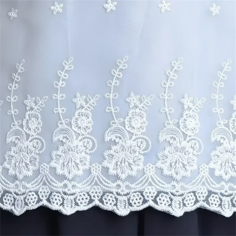 Waterproof Half Apron Home Kitchen Dining Room Bucolic Embroidered Kitchen Apron White Lace Half Waist  Aprons