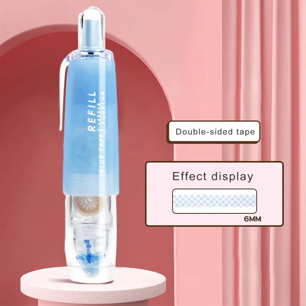 Cinta adhesiva retráctil para manualidades, rodillo de cinta doble para álbum de recortes, dispensador adhesivo para el hogar, escuela, fotos