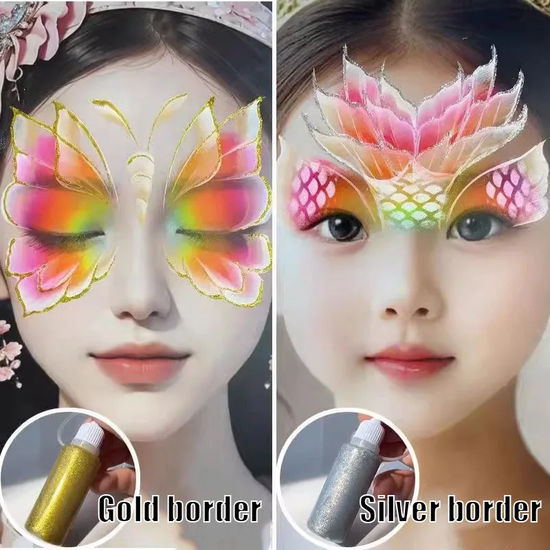 水彩ストロークグリッターチョークフェイシャルパフォーマンス手作りDIYアルバム装飾グリッター接着剤セットグリッター接着剤ステージ