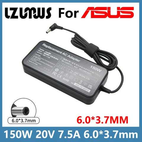20V 7.5A 150W 6.0*3.7mm Charger AC Notebook laptop adapter For ASUS Rog FX95D VX60G TUF Gaming A15 FX506lu FX705G FX86FE T9750