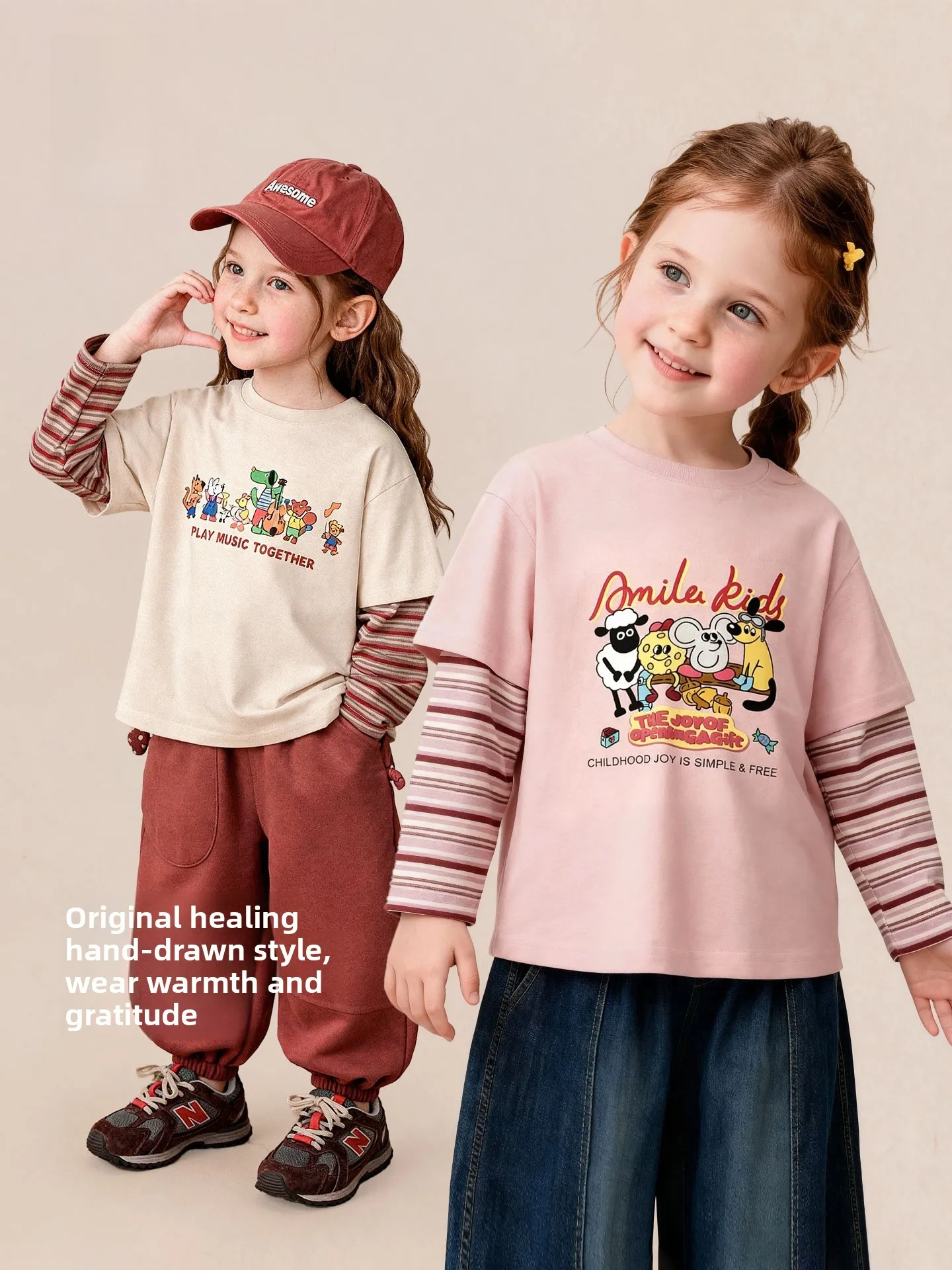 fashionable-long-sleeve-t-shirt-for-girls-baby-base-layer-shirt-spring-autumn-casual-loose-fit-100-cotton-striped-patchwork