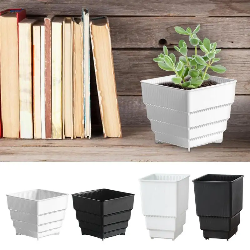 

Root Control Succulent Flower Pot Meshpot Plastic Flower Pot Succulent Planter Seedlings Nursery Container For Outdoor plants