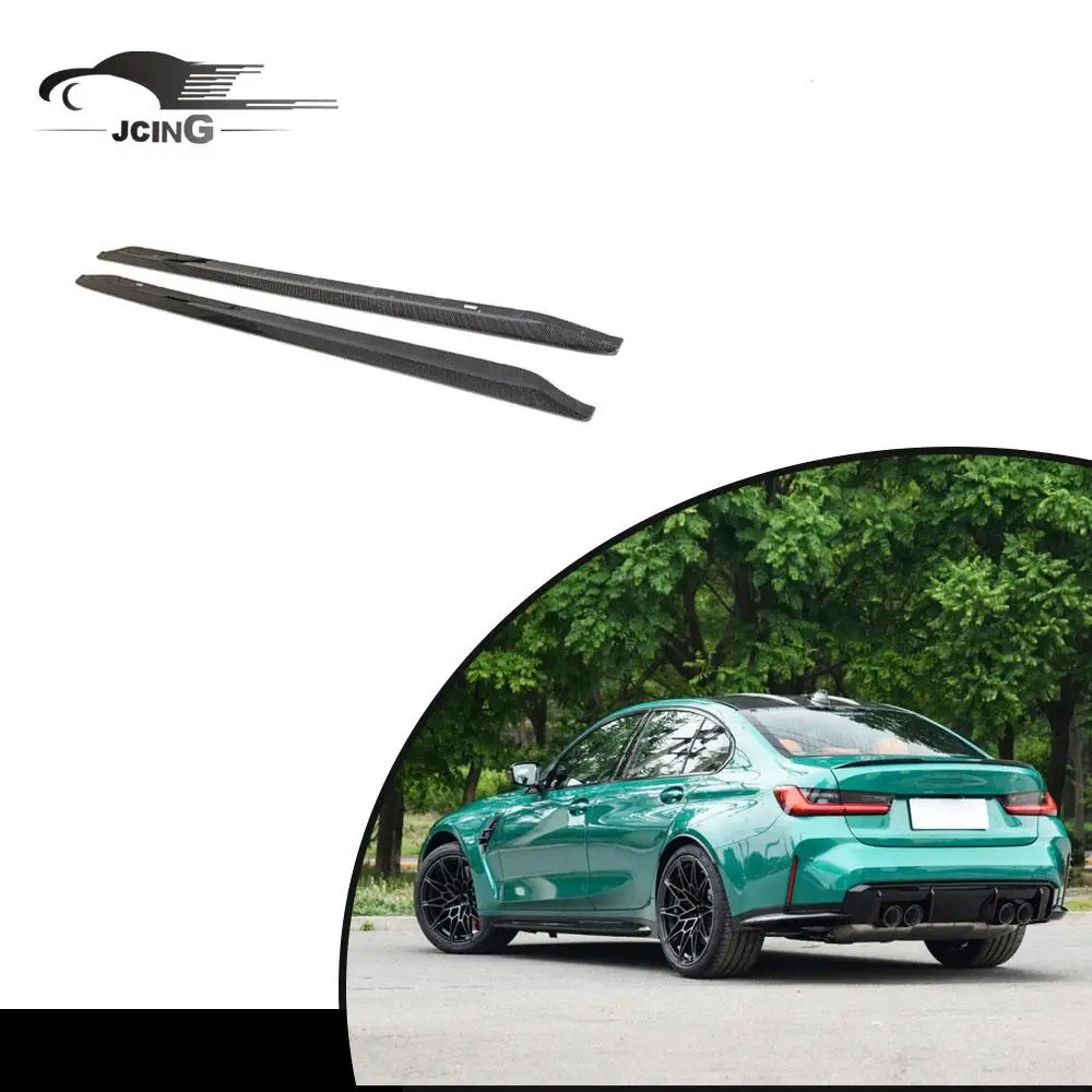 

REAL Carbon Fiber Side Skirt Extension Lip Spoiler Factory for BMW G80 M3 2021UP