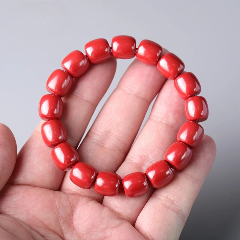 Emperor Sand Bucket Bead Red Bracelet Same for Men and Women