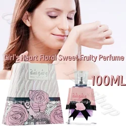 Flor de coração de menina doce frutado perfume fragrância real fragrância fresca e duradoura 100ml