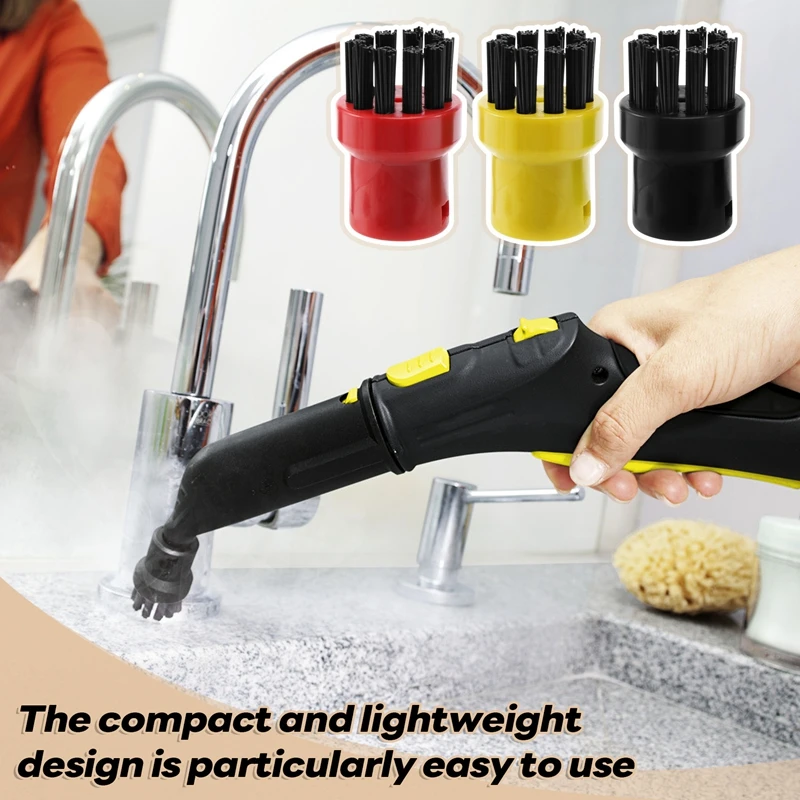 Limpador a vapor para limpeza de janela de vidro, escova redonda para Karcher SC1 SC2 SC3 SC4 SC5