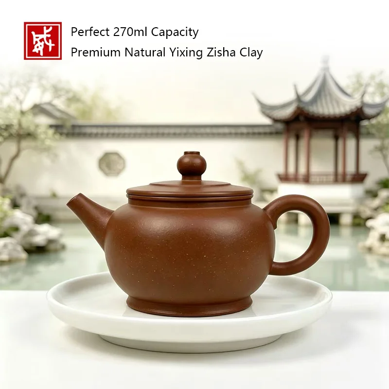 

Handmade Yixing Zisha Teapot 270ml Authentic Purple Clay Kung Fu Tea Pot Traditional Chinese Tea Ceremony Teaware