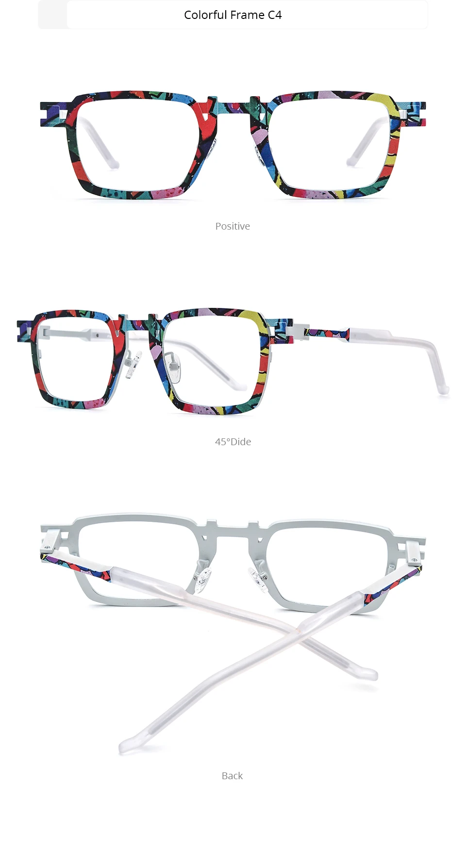 FONEX Dopamin Reines Titan Brillengestell Männer 2025, Neues Markendesign, Vintage-Stil, quadratische Brillen, Damen, Retro, japanische Brillen 85910 – Detail 10