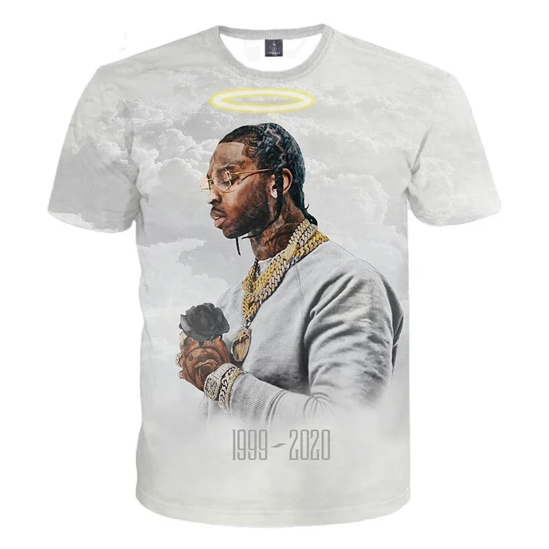 2024 New Popular Rapper Pop Smoke 3D Printed T-shirt Rapper Pop Smoke Hip Hop Cool Men Women Shirt Hip-hop Round Neck Half Tops