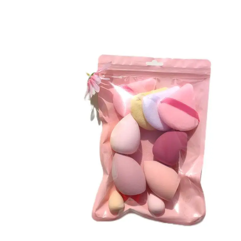 11ชิ้นฟองน้ําเครื่องสําอางพัฟจํานวนมากขายส่งความงามไข่ชุดน้ําหยดพัฟแต่งหน้าไข่