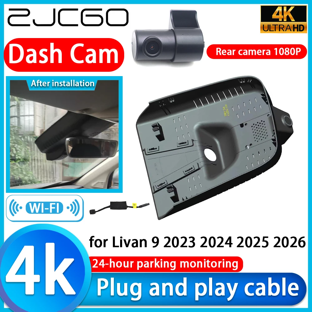 ZJCGO para Livan 9 2023 2024 2025 2026, Cámara para Auto DVR 4K, Cámara de Tablero UHD 2160P con Lente Sony, Grabación de Video con Monitoreo 24h