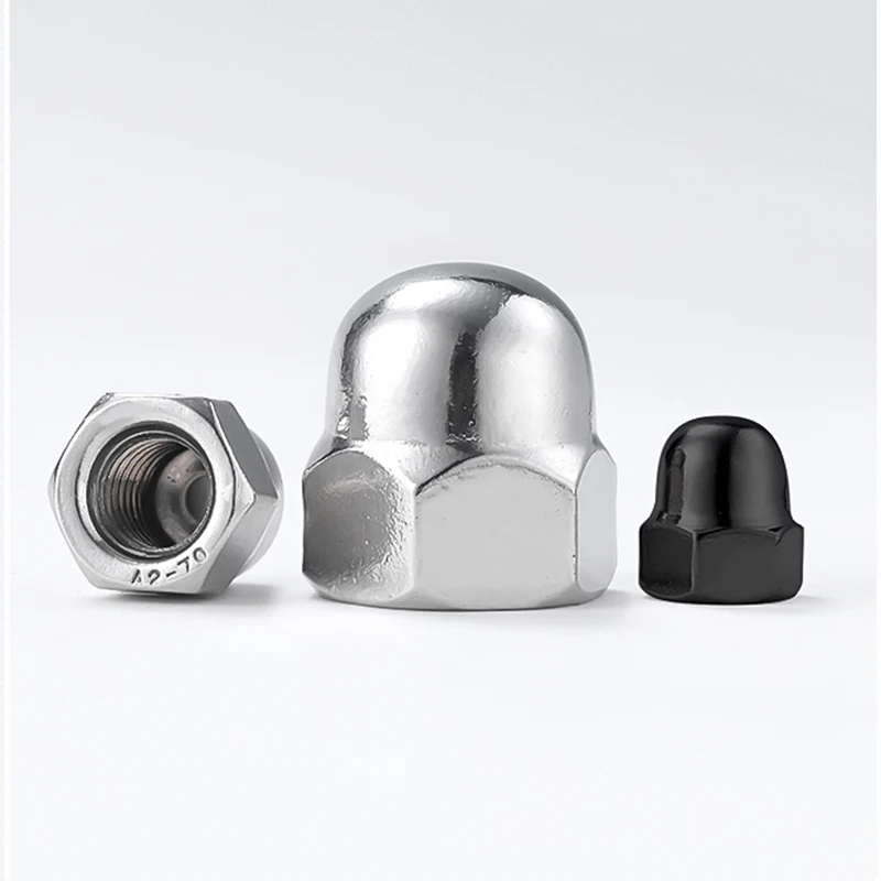 

1-100pcs Stainless Steel Cover Type Nuts M3 M4 M6 M8 M10 M12 M14 M16 M20 M24 Hexagon Decorative Cover Semi Dome Nut
